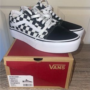 Vans Old Skool platform checkerboard shoes